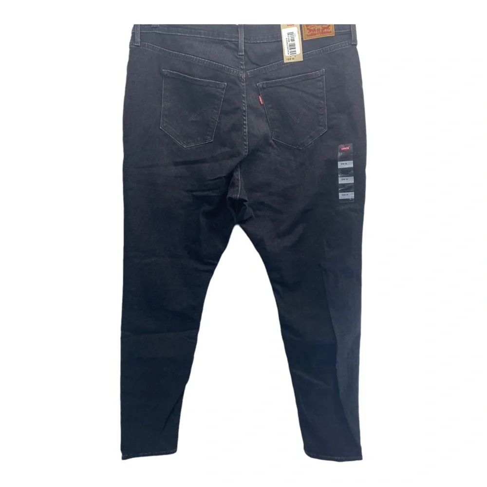 Levi's 721 high-rise skinny jeans 18W plus black stretch NWT classic denim - Picture 2 of 9